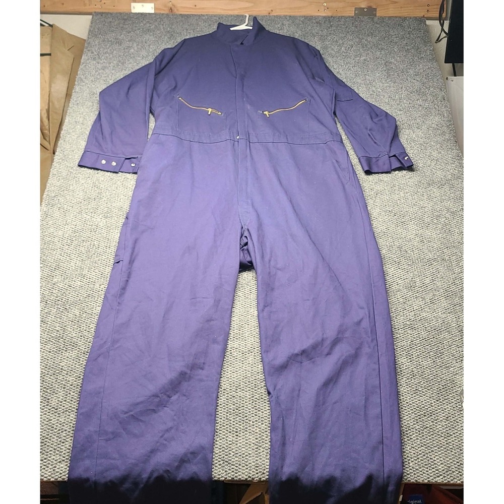 Red Kap Navy Coverall Paint Mechanic Jumpsuit Work Uniform Mens Size 56 - LN